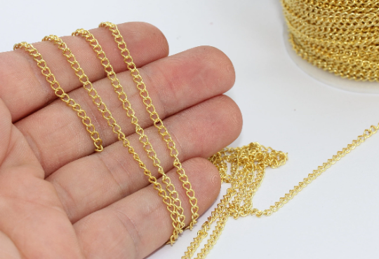 Raw Brass Extender Chains