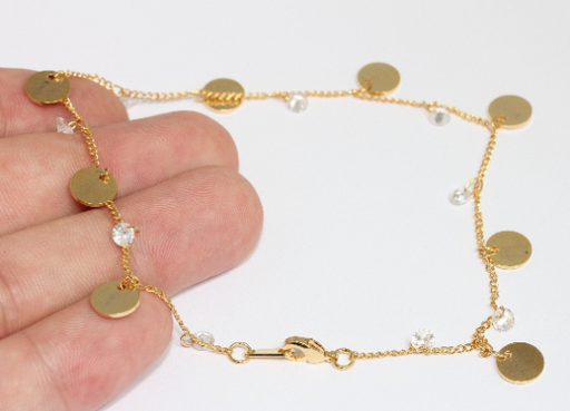 Shiny Gold Coin Bracelet
