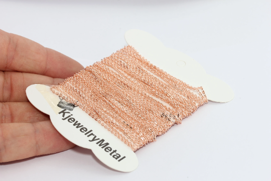 1,5x2 mm Gül Altın Kablo Zinciri, Toplu Lot, Gül Altın, BXB238