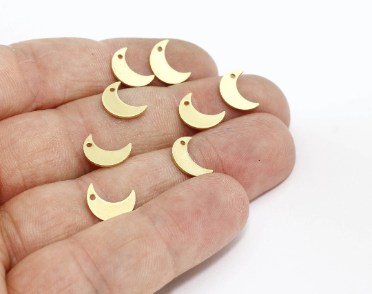 Brass Moon Charms