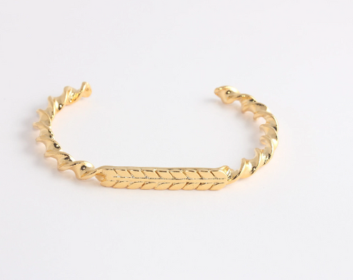 Shiny Gold Bracelet Cuff Leaf Bracelet bracelet bang
