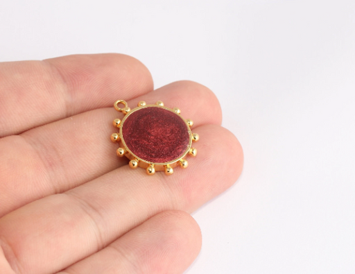 Shiny Gold Sun Pendant