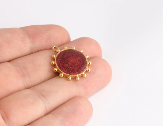 Shiny Gold Sun Pendant