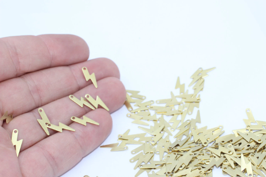 Brass lightning Charms