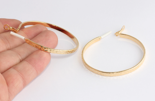 Hoop Earrings, Textured Hoop