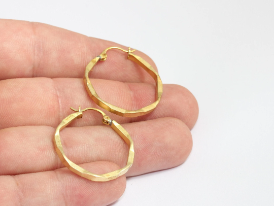 Textured Hoop Earrings