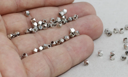 Faceted Beads, Diamond Beads, Cube