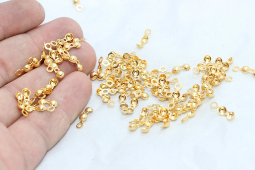 Shiny Gold Clamshell Bead Tip