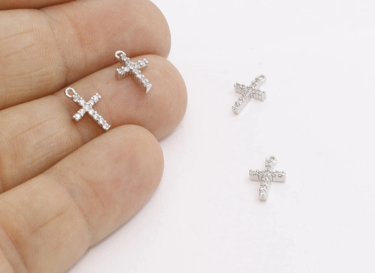 Silver Plated Cross Charms