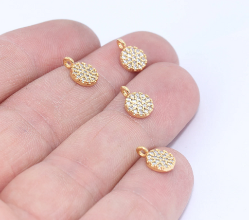 Shiny Gold Drop Charms