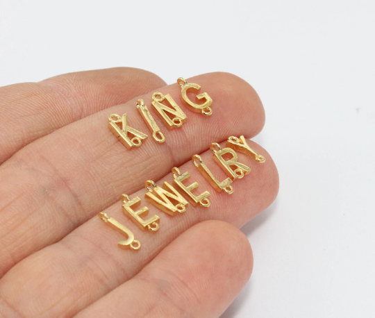 Plated Letters, Gold InitialCharms