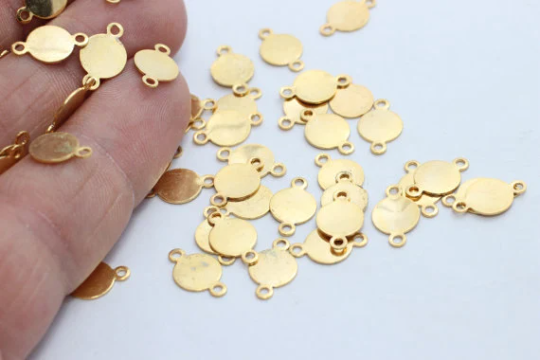 Brass Round Charms