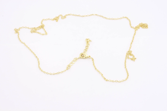 24" + 2" 24k Matt Gold Necklace, Cable Chain Necklace, FNL140