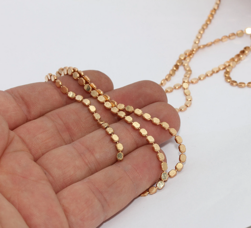 Raw Brass Cube Chain