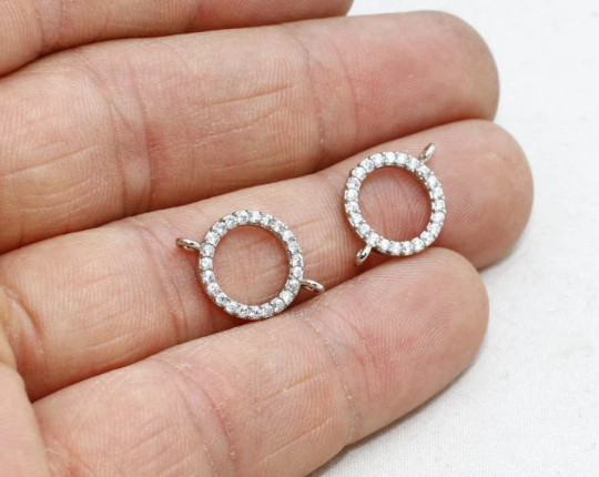 12x17mm Kübik Zirkonya Kolye, Mini Yuvarlak Kolyeler, zrcn76
