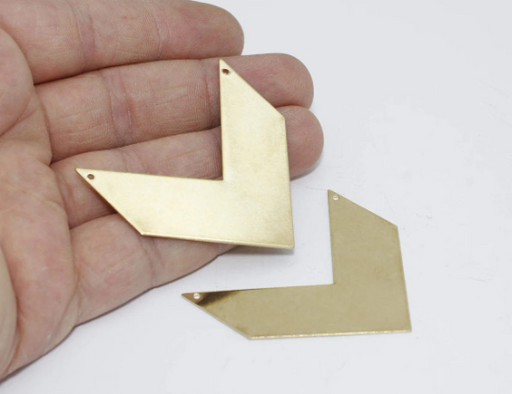 Brass Chevron Pendant