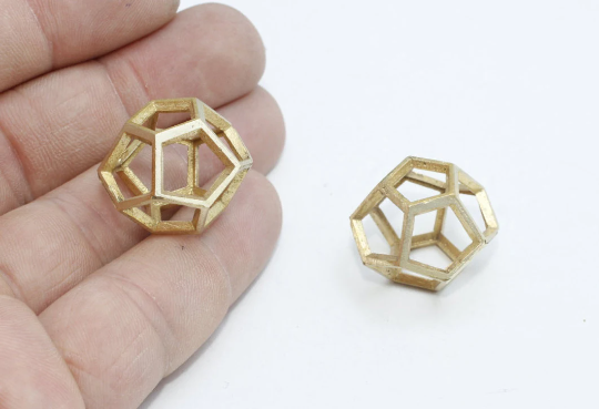 Brass Open Pyramid Beads