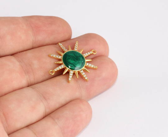Shiny Gold Sun Charms