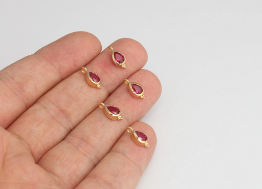 Cz Ruby Crystal Bracelet Charms