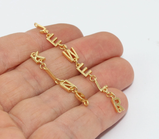 Plated Letters, Gold InitialCharms