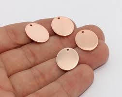 14x18mm Gül Altın Oval Madeni Paralar, Disk Charmlar, Madeni Paralar, MTE795