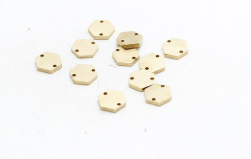 Brass hexagons