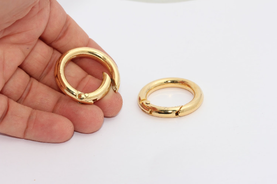 Shiny Gold Keychain Ring