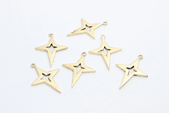 Brass North Star Charm