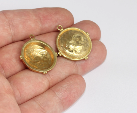 Brass Shield Pendant