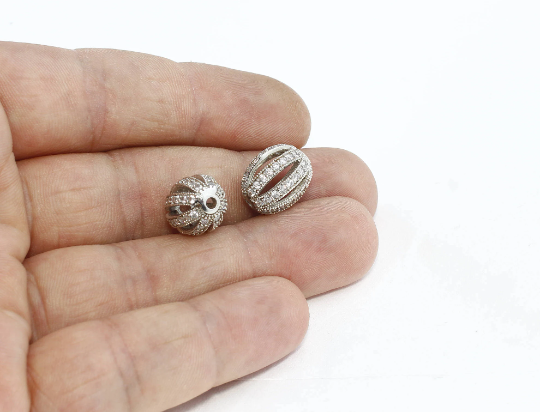 Rhodium Plated Beads