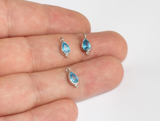 Cz Light Blue Bracelet Charms