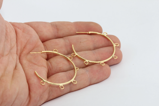 Shiny Gold Hoop Earrings