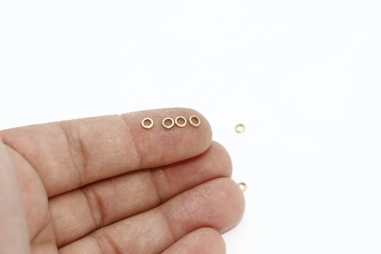 4mm Closed Ring, Raw Brass Rings, Connector Ring, Raw,   SOM283