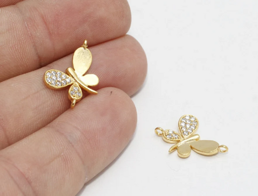 Shiny Gold Butterfly Charms
