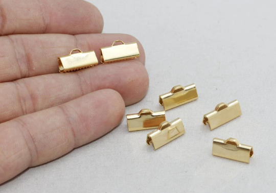 Shiny Gold Ribbon Crimps