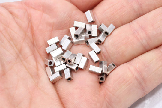 3x6mm Antique Silver Tube Beads, Silver Beads,Square Tube AG1