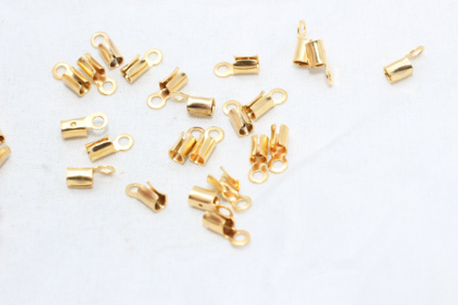 Shiny Gold Cord Crimps