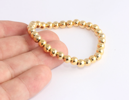 Shiny Gold Beaded Bracelet