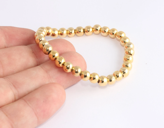 Shiny Gold Beaded Bracelet
