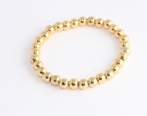 Shiny Gold Beaded Bracelet