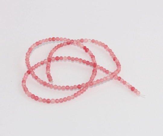 90-100 pezzi 2,5 mm filo di perline rosa, perline sfaccettate CHK703-4