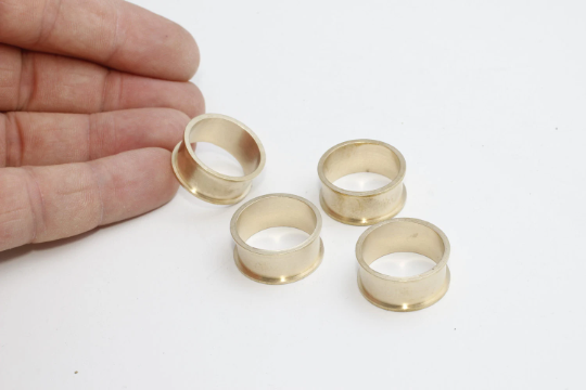 Width 8mm Raw Brass Ring Setting , Channel Ring Settings, Ring Base , TBR83