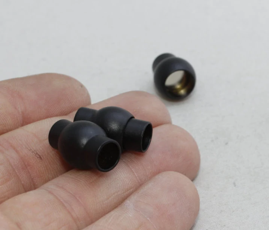 Black Plated Magnetic Clasps, Inner Size 7mm, Magnetic Cord End, Round Bracelet Clasp, Cord End, Black Plated Findings, SMC, PLS23