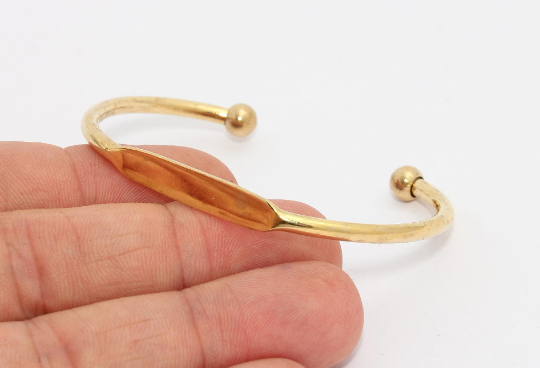 Brass Nameplate Bracelet Bangle