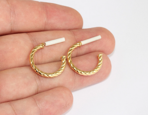 Hoop Earrings, Round Huggie Hoops