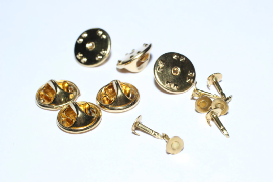 Raw Brass Brooch Pin Back , Rosette ,Badge Pendants - 5mm , FNL94