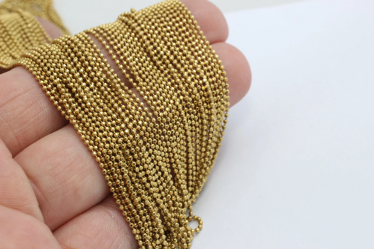 Raw Brass Ball Chain