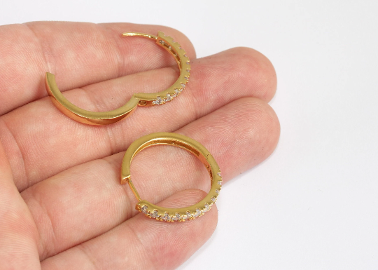 CZ Huggie Hoops