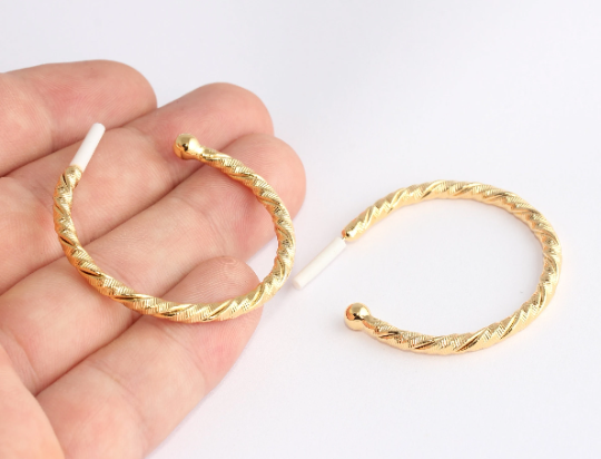 Hoop Earrings, Textured Earrings