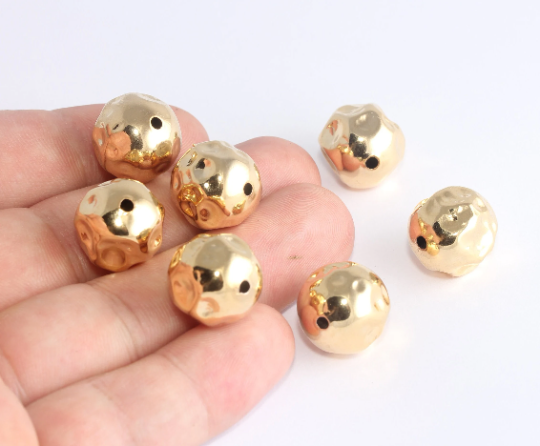 Ball Beads, Round Hammered Ball
